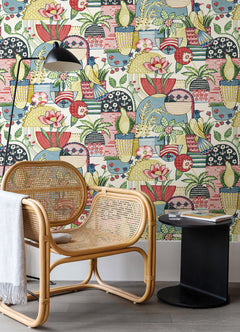 Avriel P&S Wallpaper in a room setting