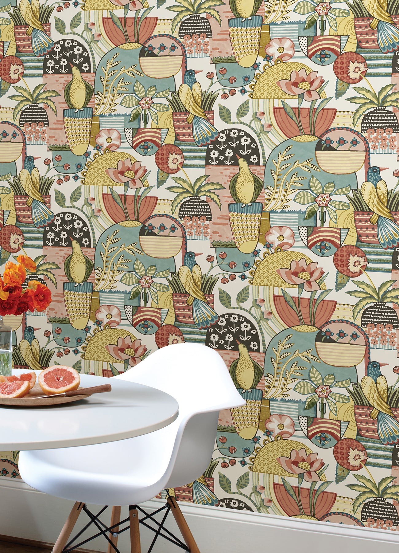 Avriel P&S Wallpaper in a room setting