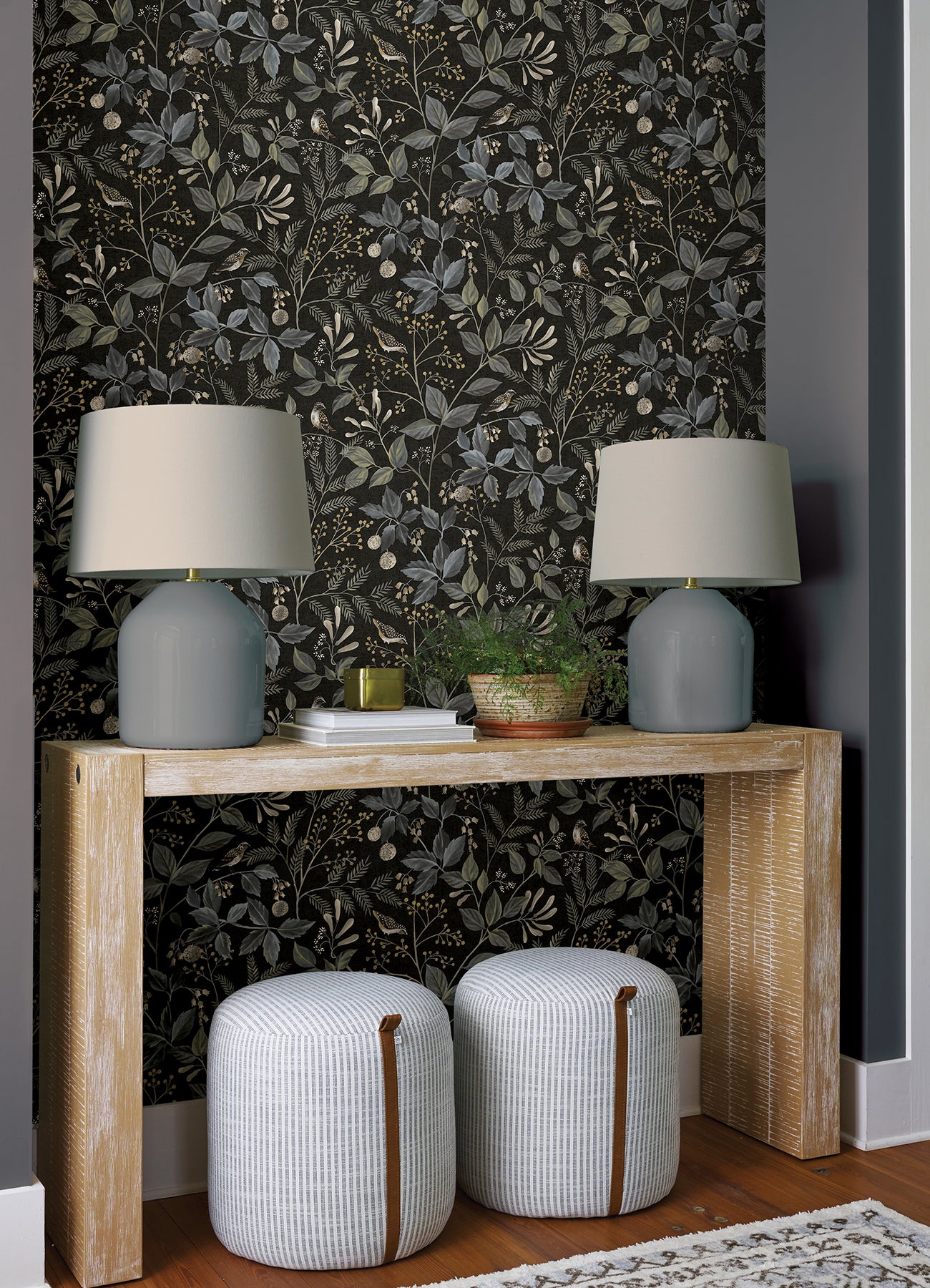 Emerson P&S Wallpaper in a room setting