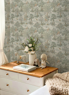 Bramble P&S Wallpaper in a room setting