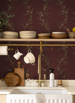 Posy P&S Wallpaper in a room setting