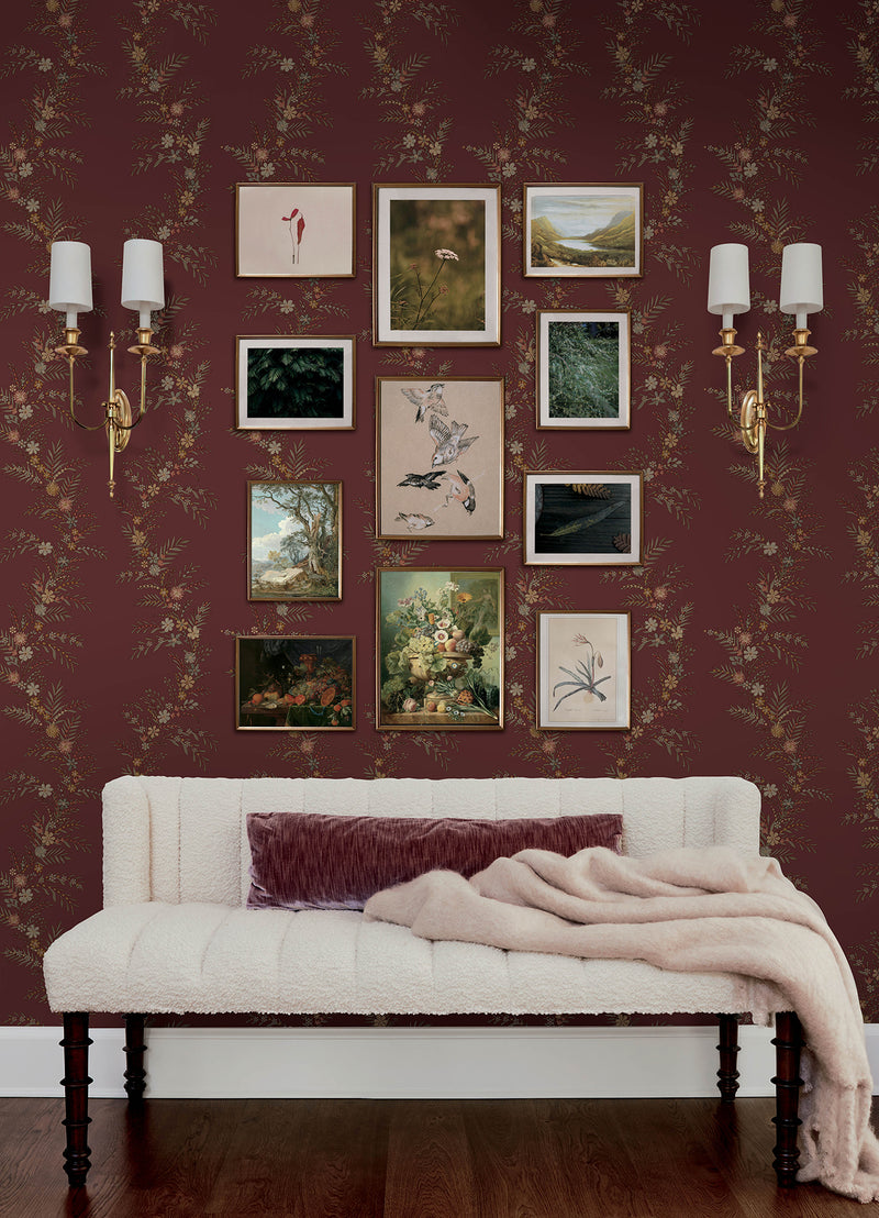 Posy P&S Wallpaper in a room setting