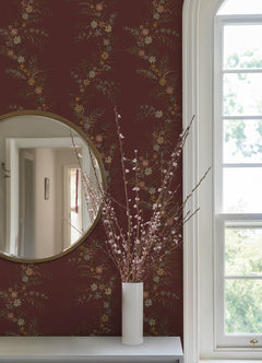 Posy P&S Wallpaper in a room setting