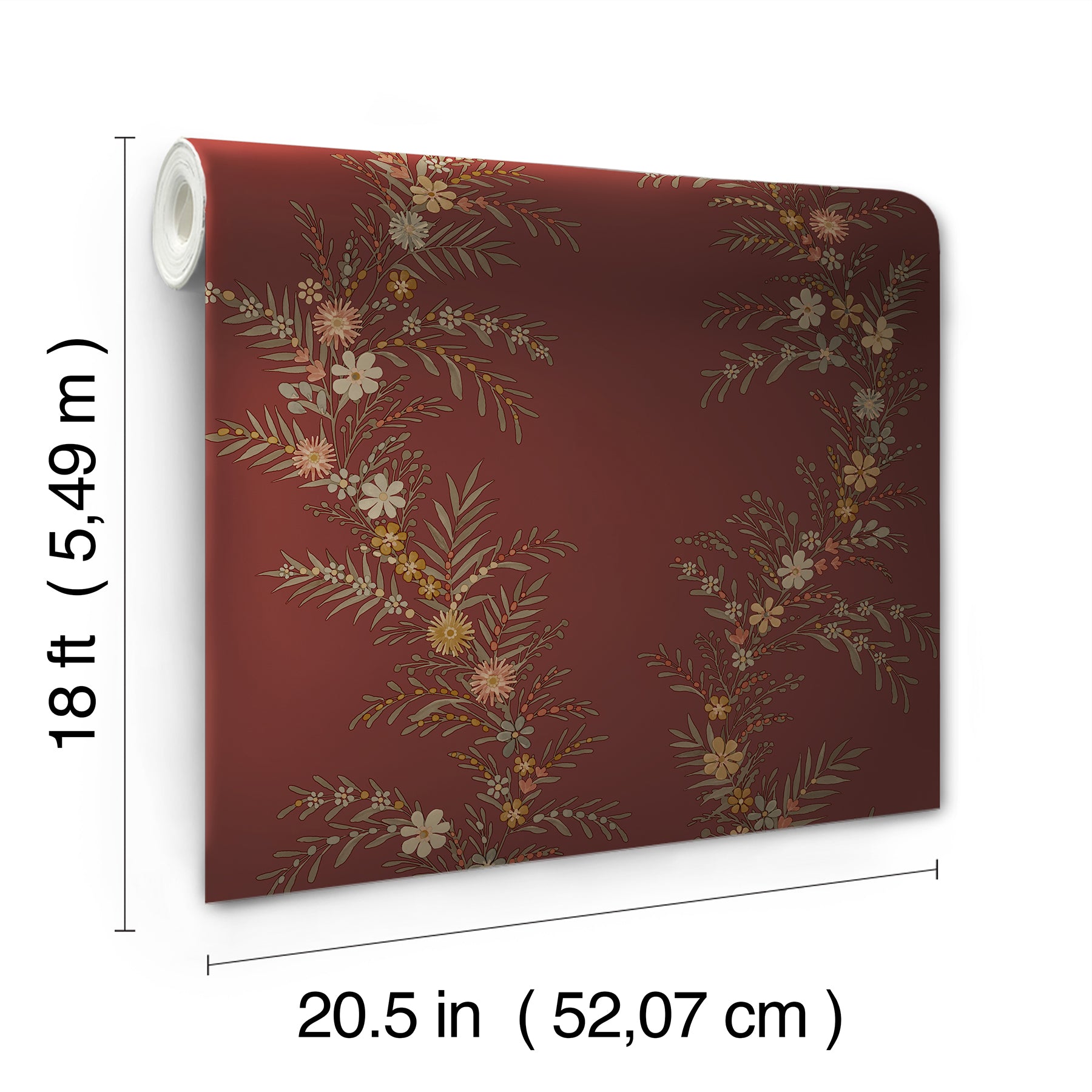 Posy P&S Wallpaper - dimensions