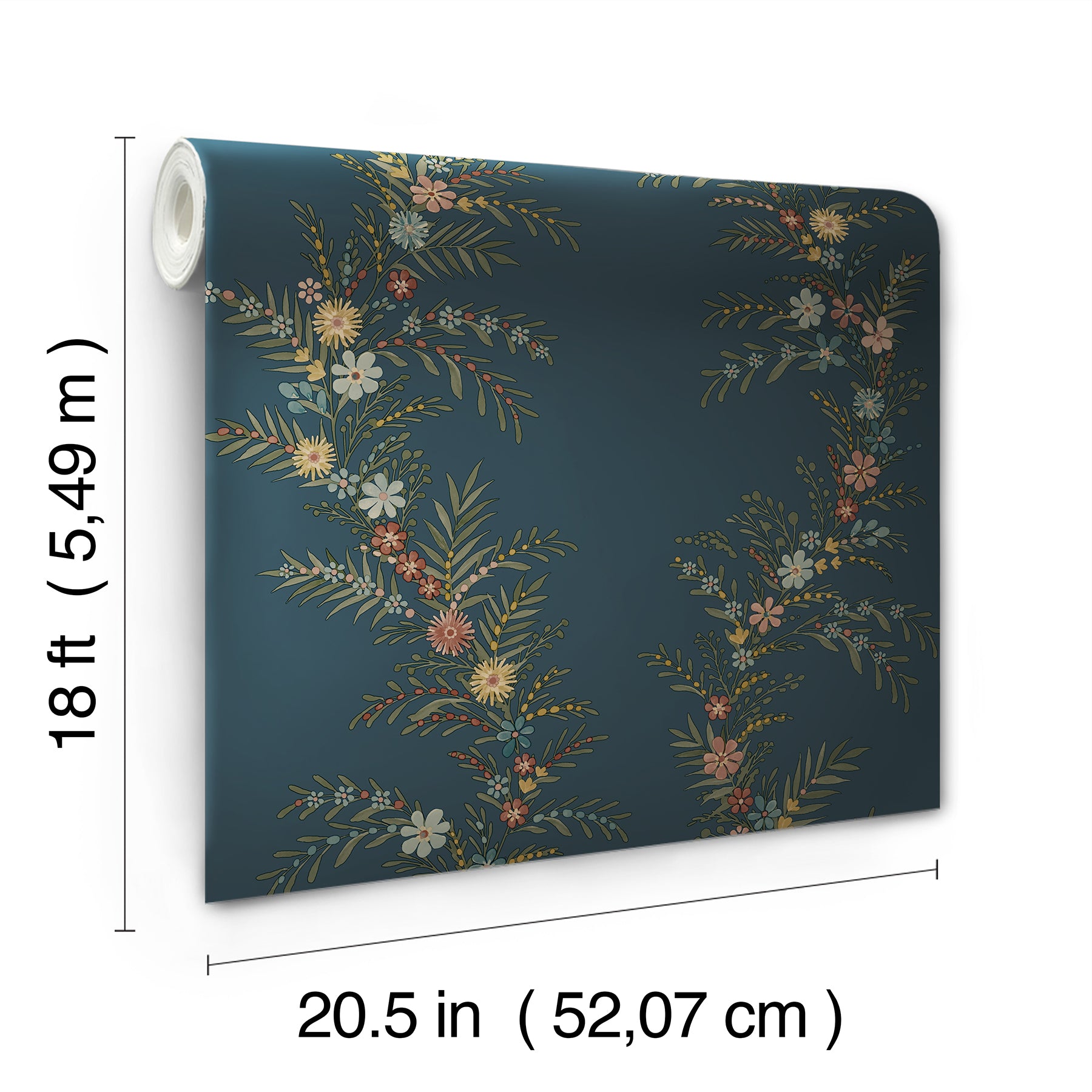 Posy P&S Wallpaper - dimensions