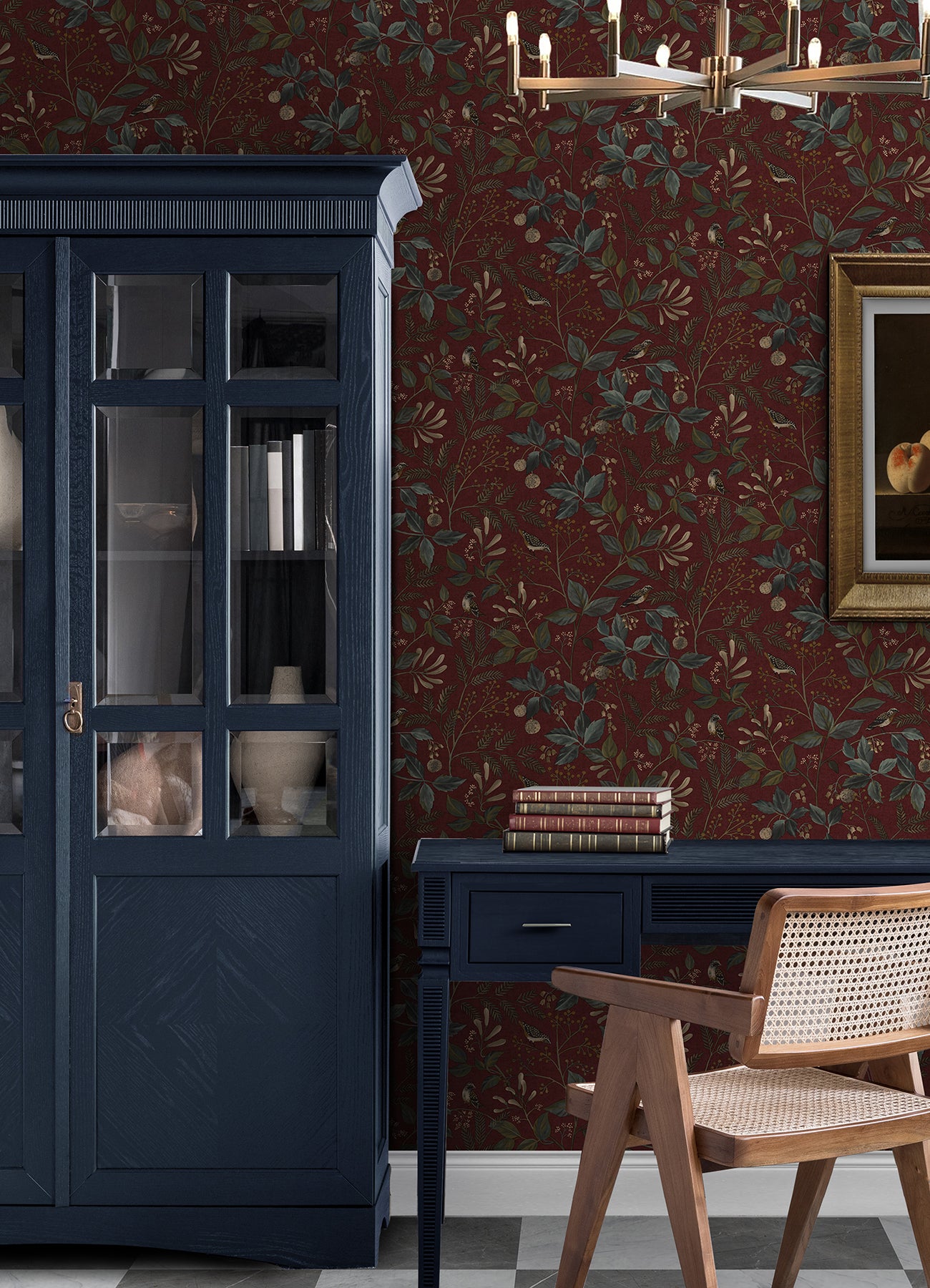 Emerson P&S Wallpaper in a room setting
