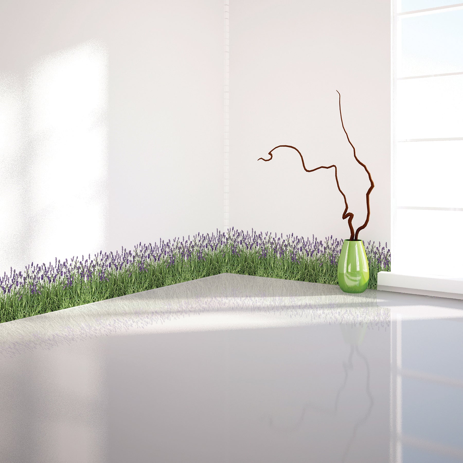 Lavender Wall Decals in a room setting