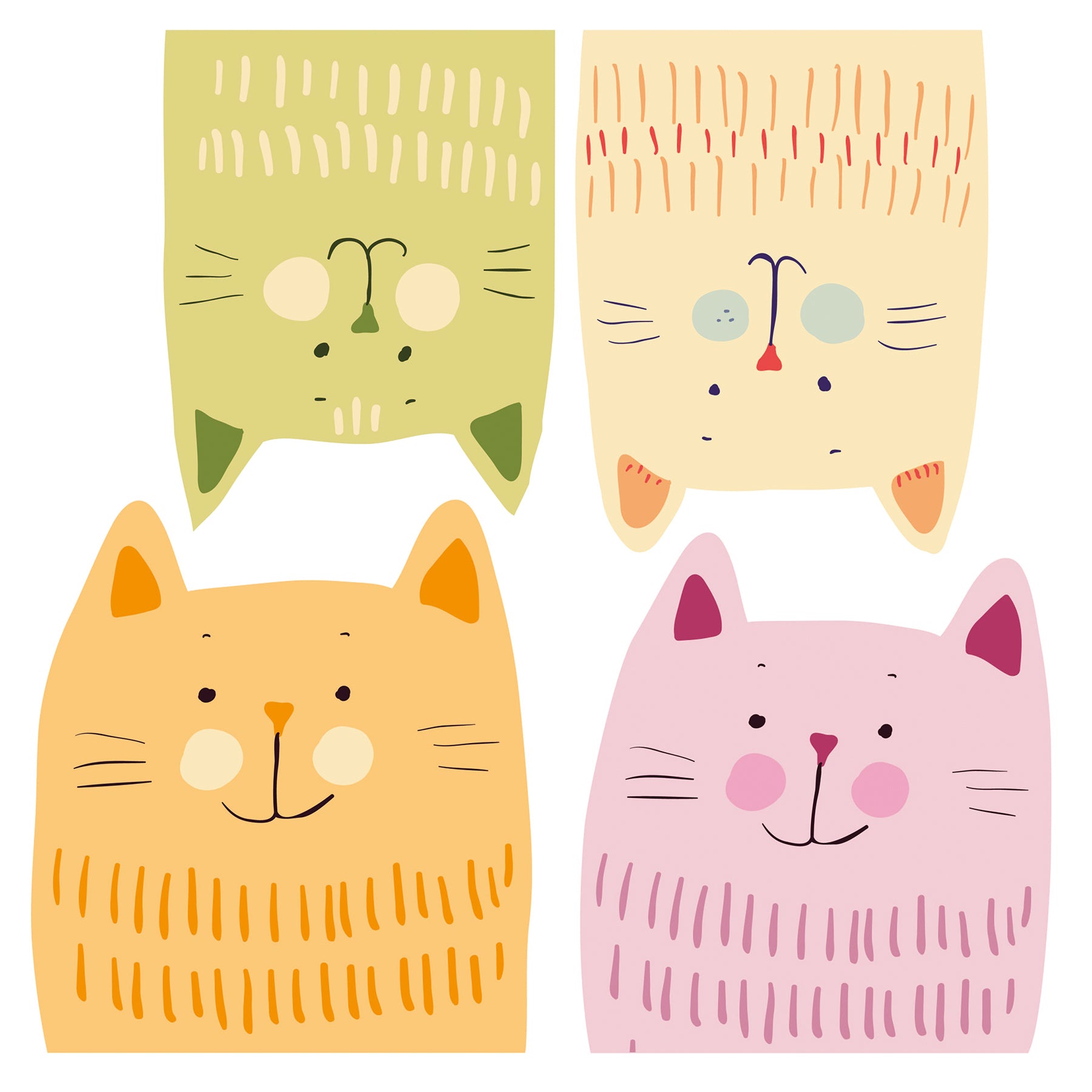 Cats Wall Decals - panels