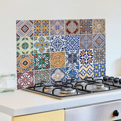 Azulejos Kitchen Panel Wall Decals in a room setting