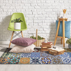 Spring Tile Floor Runners in a room setting