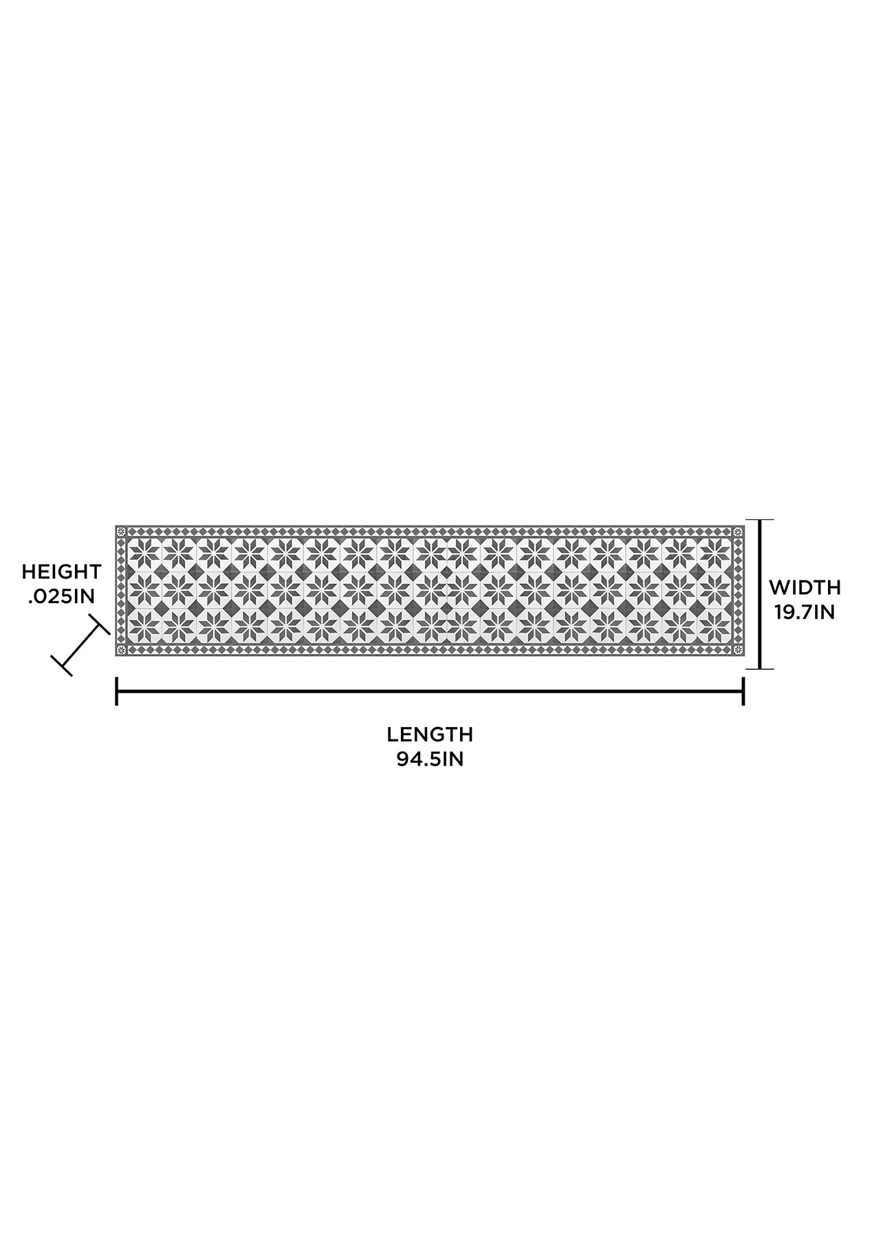 Old Style Floor Runners - dimensions