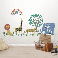 Safari Kingdom Wall Decals in a room setting