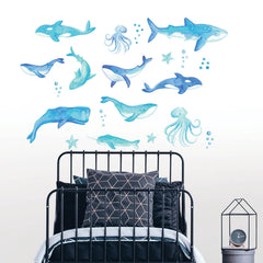 Nautical Nonsense Wall Decals in a room setting