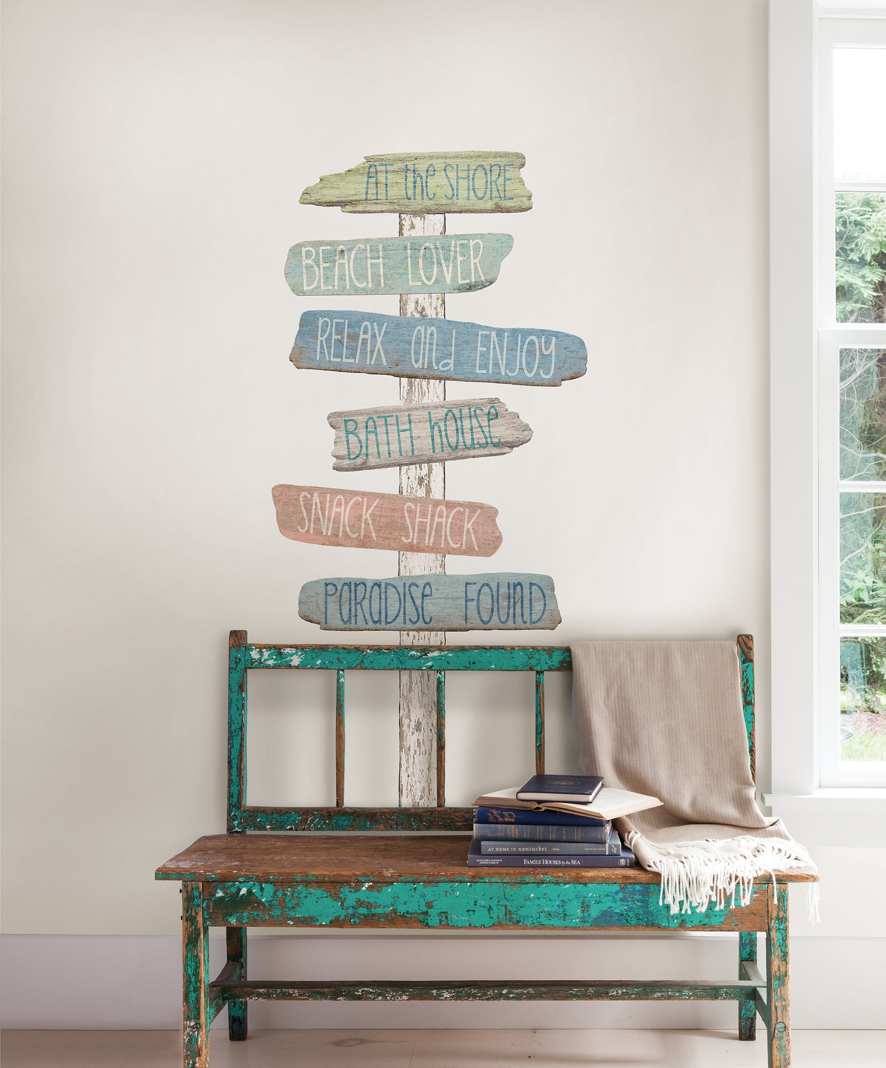Beach Bound Wall Art Kit Wall Decals in a room setting