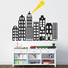 City of Heroes Wall Decals in a room setting