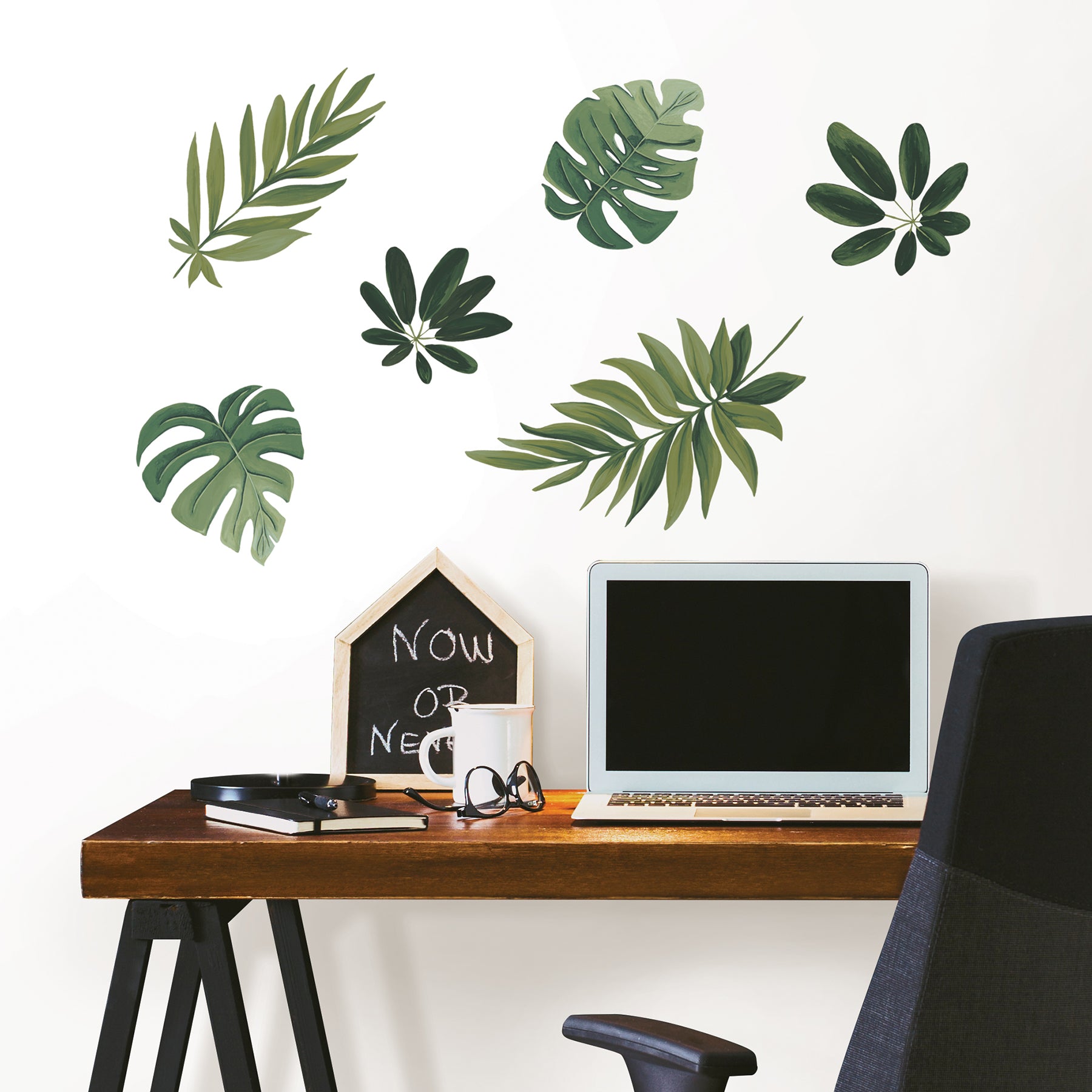 Havana Leaves Wall Decals in a room setting