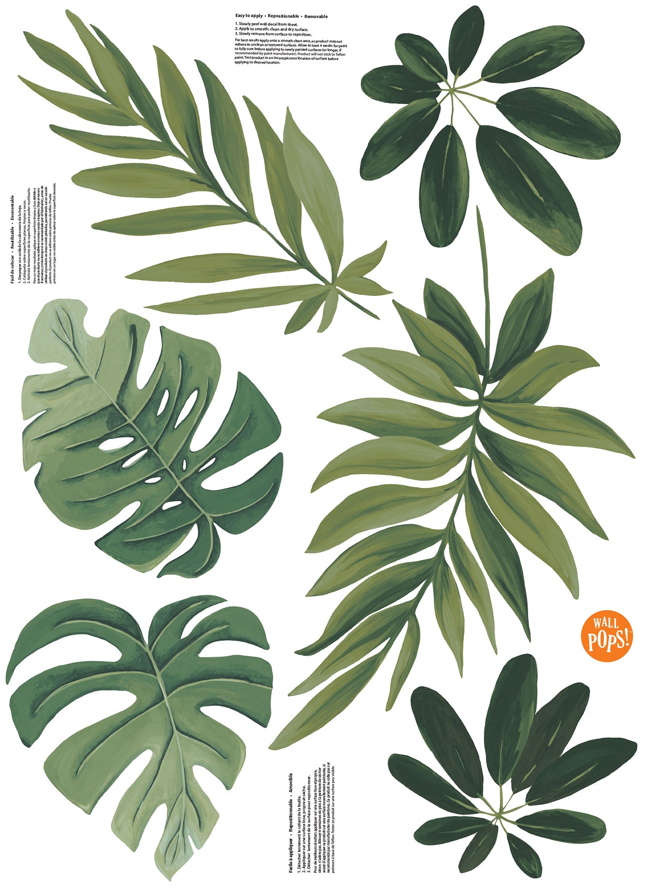Havana Leaves Wall Decals pattern close-up