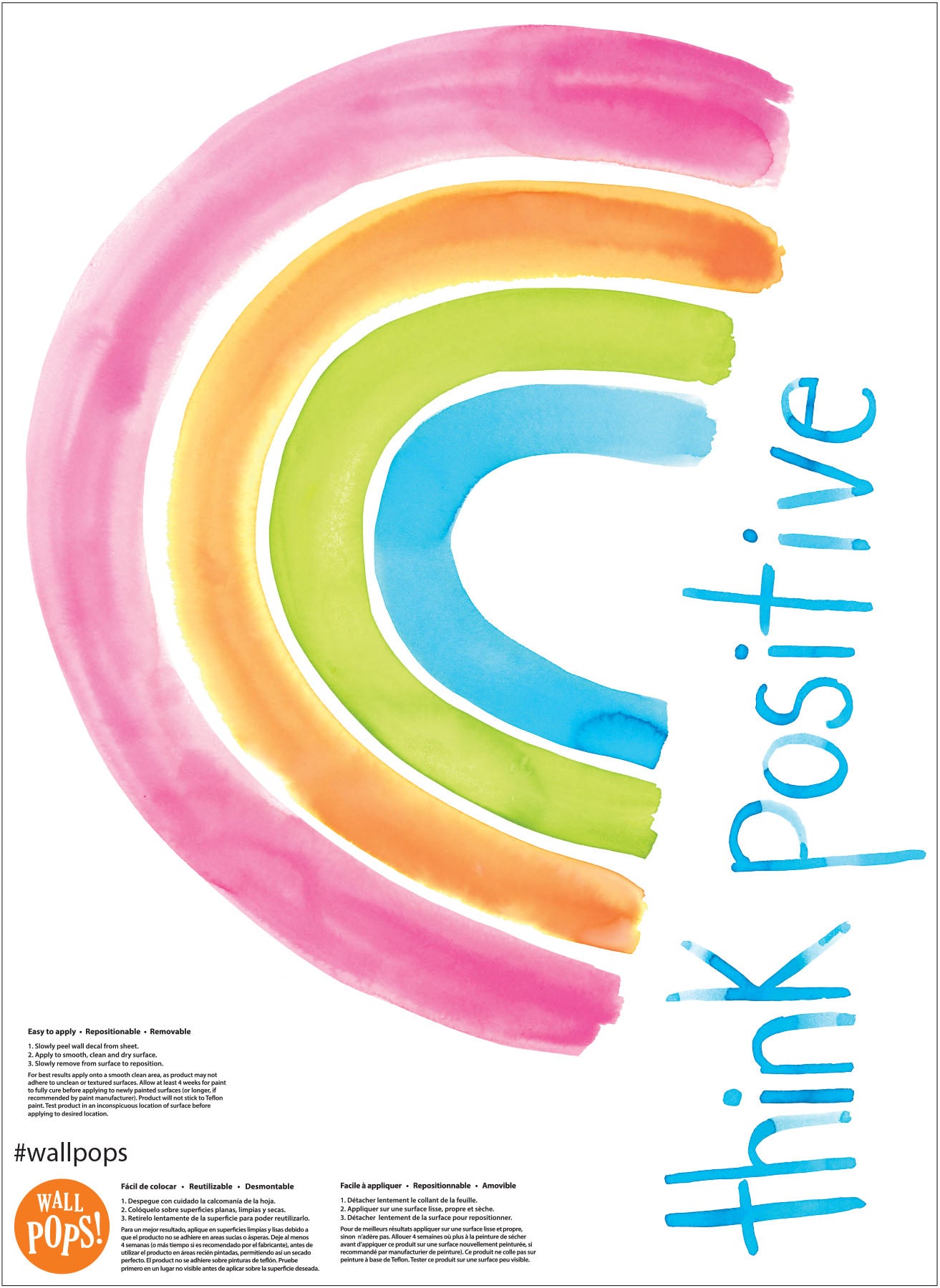 Think Positive Wall Decals pattern close-up