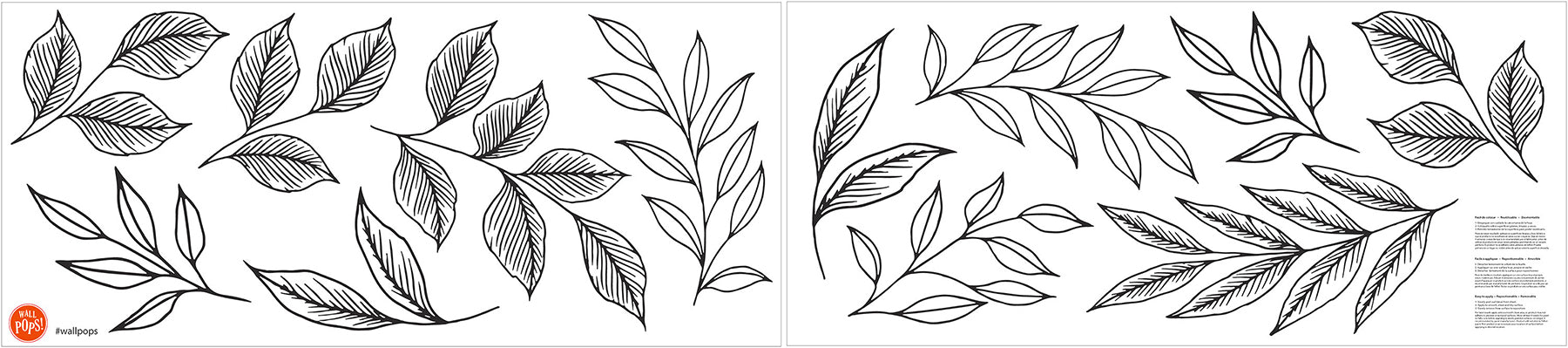 Brushwood Leaves Wall Decals - panels