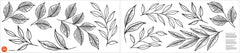 Brushwood Leaves Wall Decals - panels