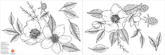 Anemone & Blackberry Wall Decals - panels