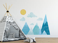 The Peak of Mountain Wall Decals in a room setting