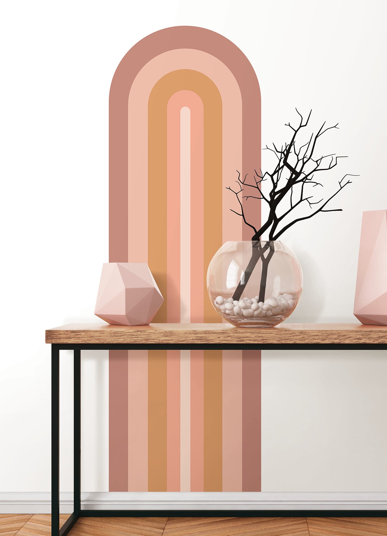 Retro Wall Decals in a room setting