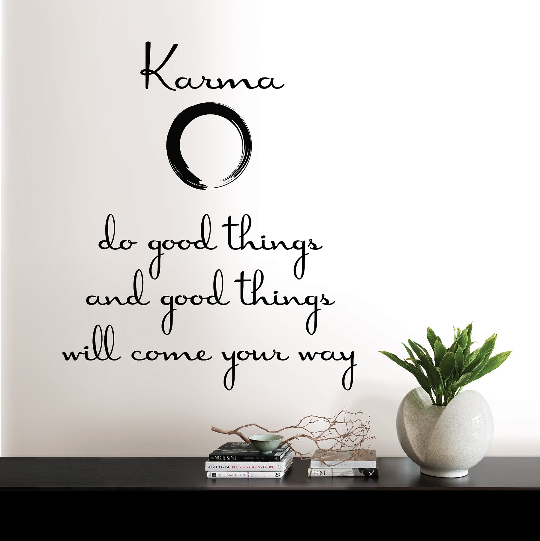 Karma Wall Decals in a room setting