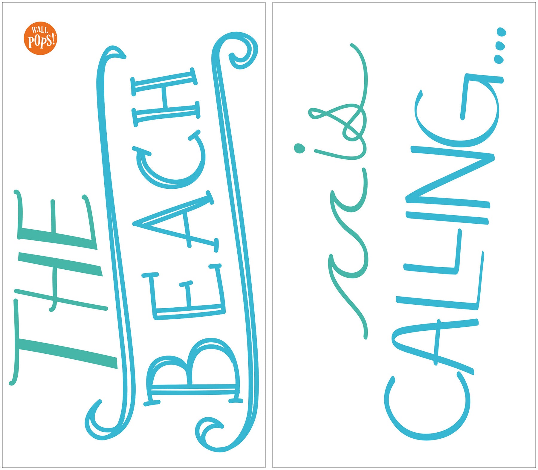 Beach is Calling Wall Quote Wall Decals pattern close-up