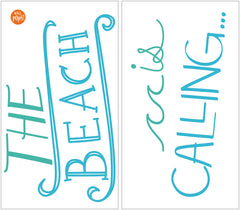 Beach is Calling Wall Quote Wall Decals - panels