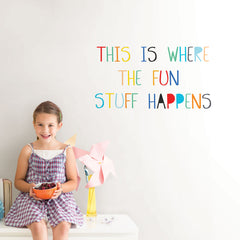 Fun Stuff Wall Decals in a room setting