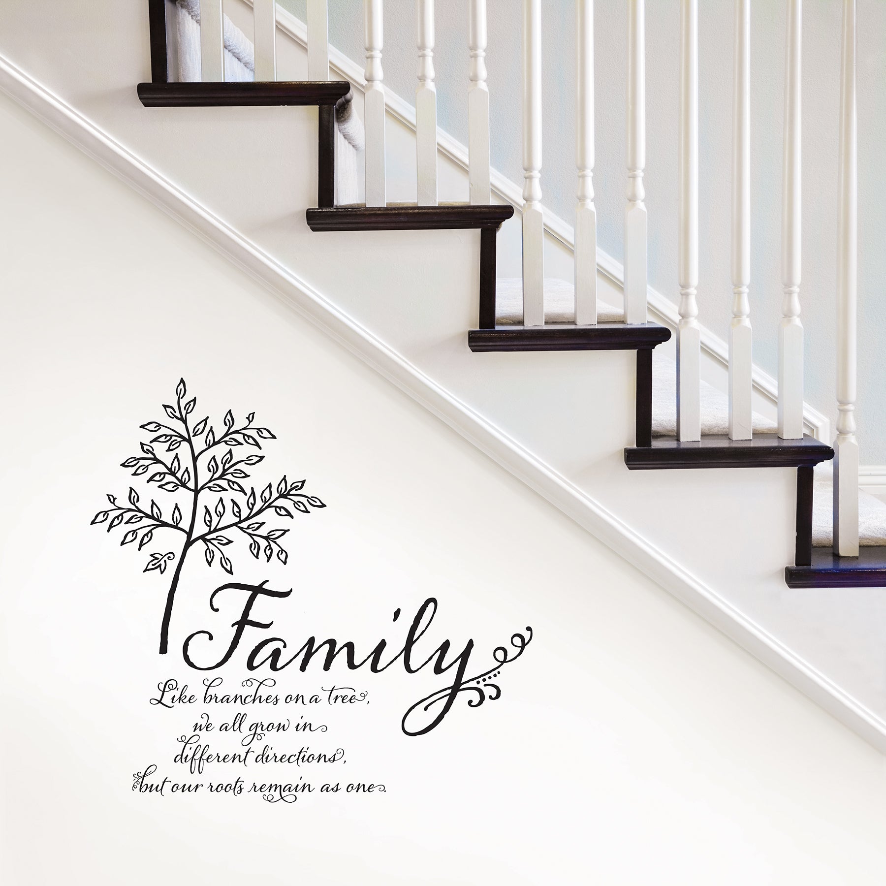 Family Tree Wall Decals in a room setting