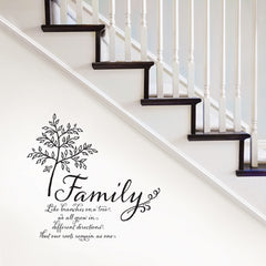 Family Tree Wall Decals in a room setting
