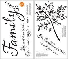 Family Tree Wall Decals pattern close-up