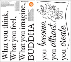 Become What You Think Wall Quote Wall Decals - panels