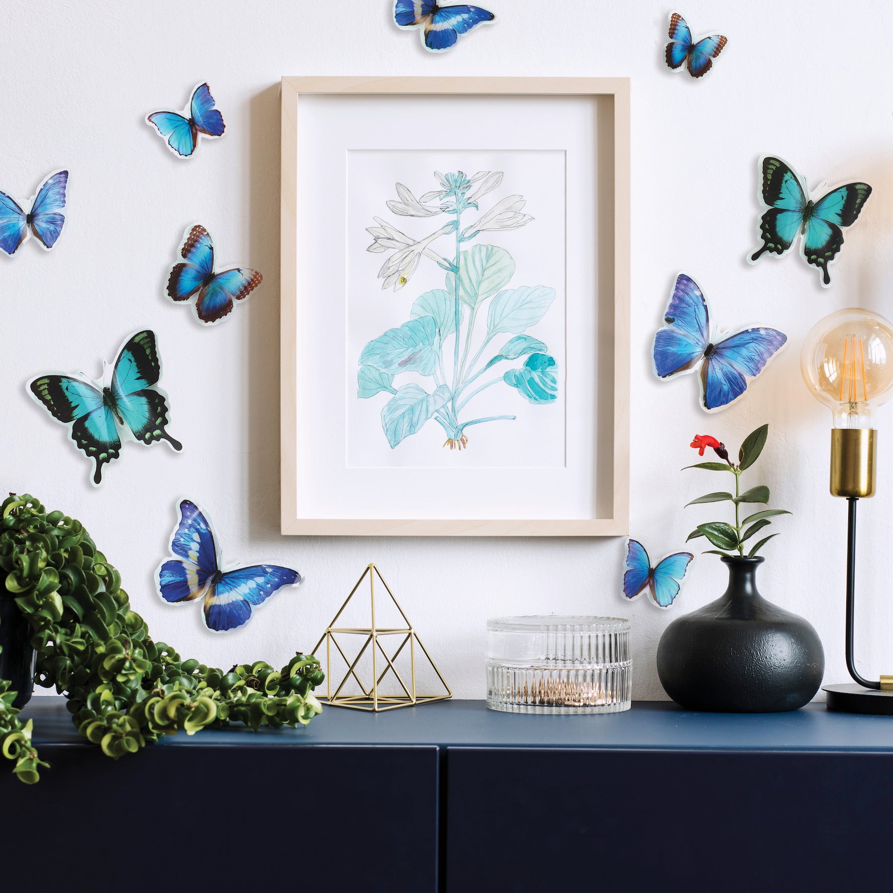 Butterfly Embellishments in a room setting