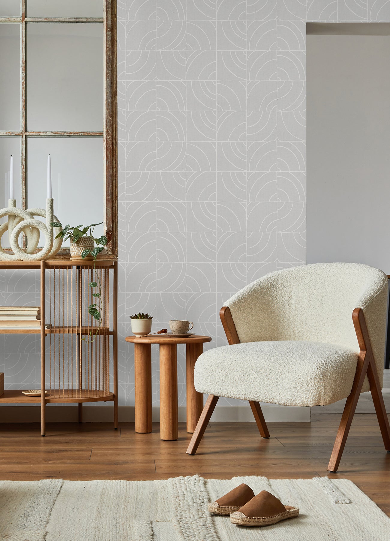 Batik Blok P&S Wallpaper in a room setting