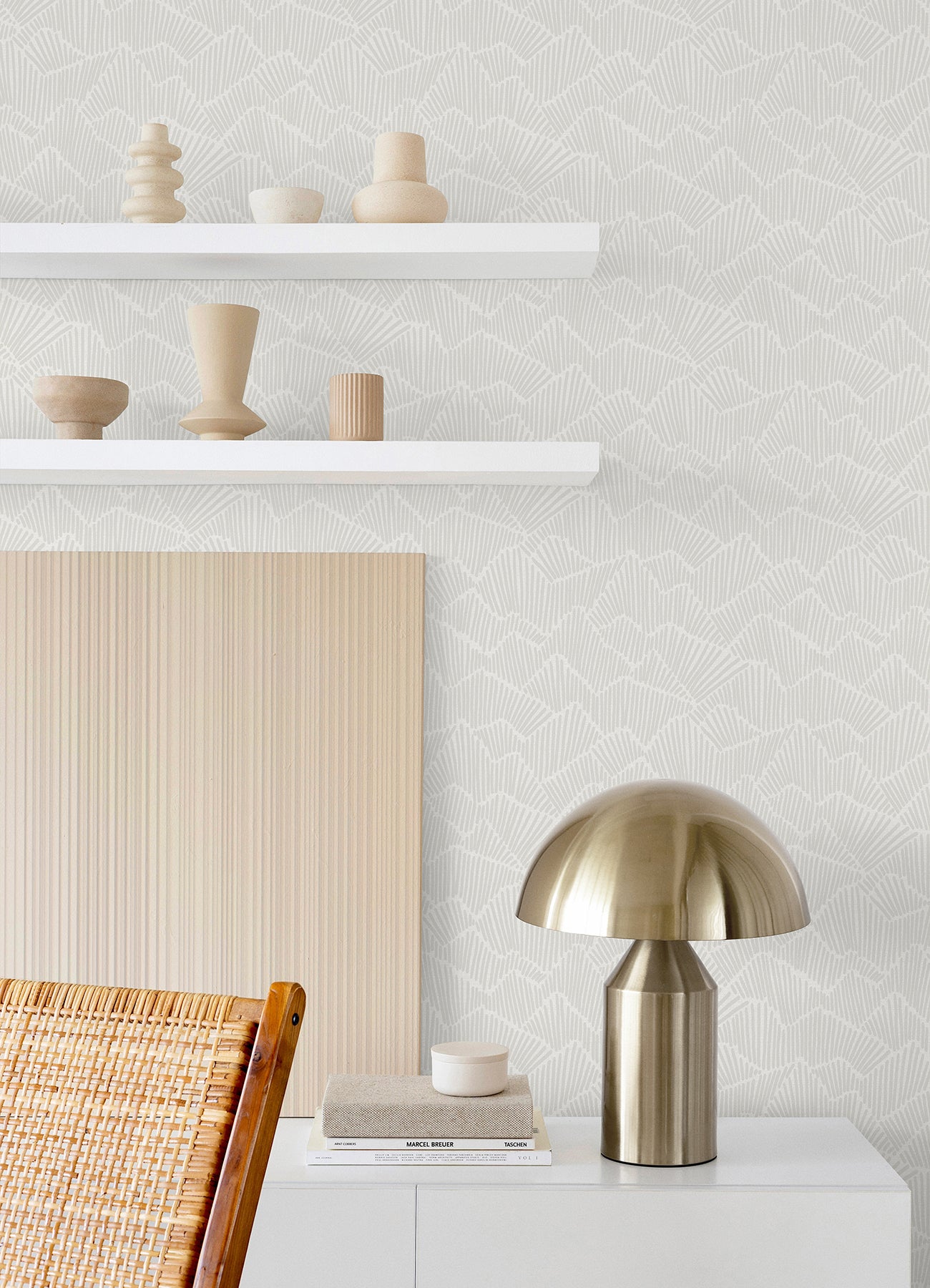 Ridge & Valley P&S Wallpaper in a room setting