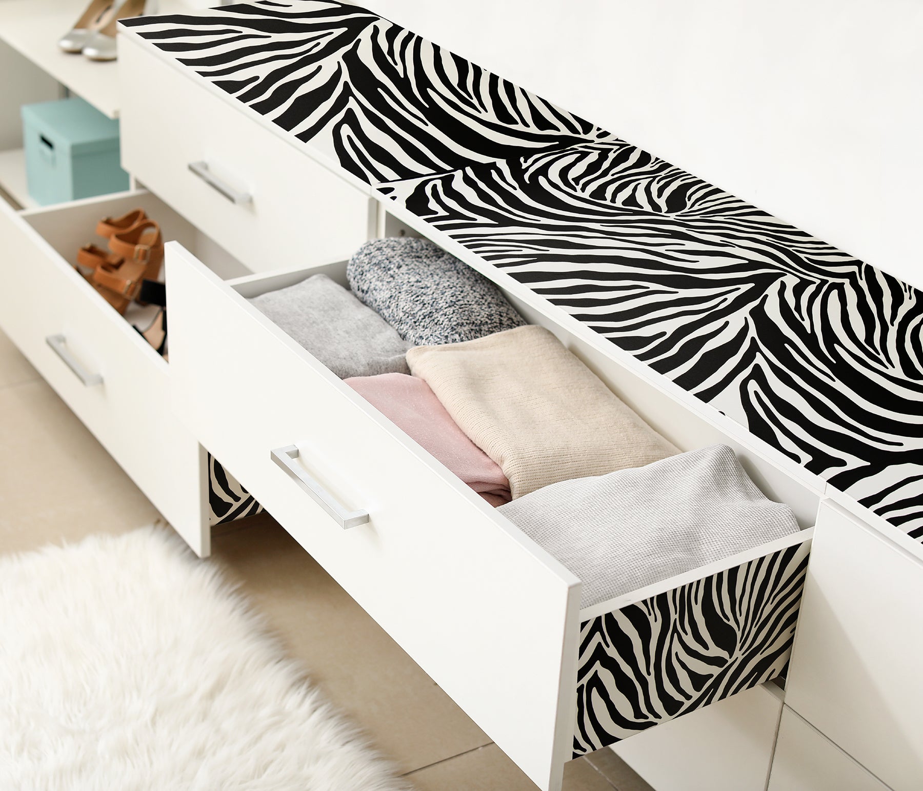 Zebra Adhesive Film in a room setting