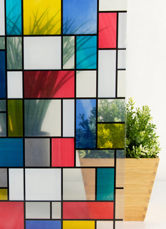 Mondrian Window Film pattern close-up