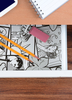 Comic Adhesive Film in a room setting