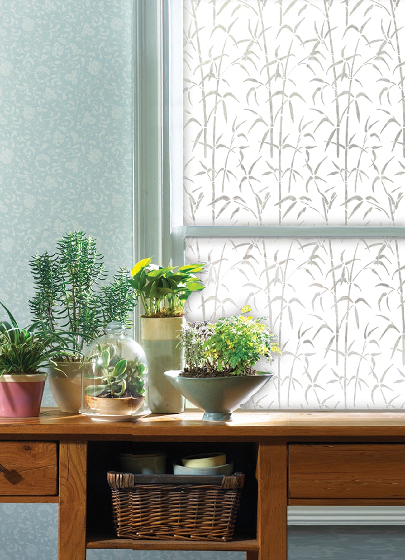 Bamboo Window Film in a room setting
