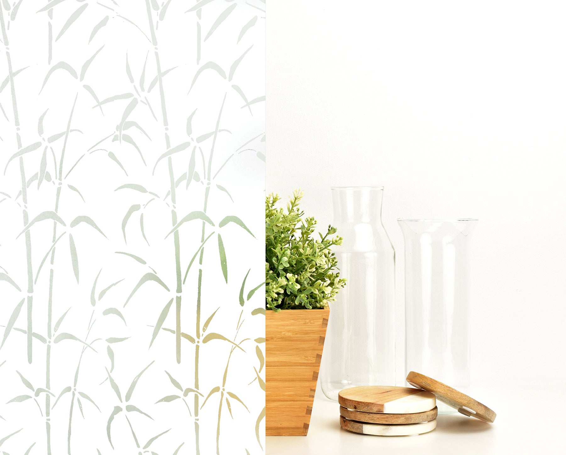 Bamboo Window Film pattern close-up