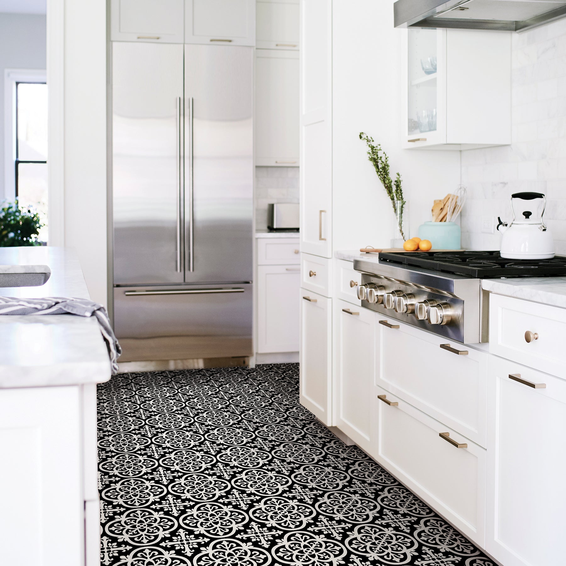 Gothic Floor Tiles in a room setting