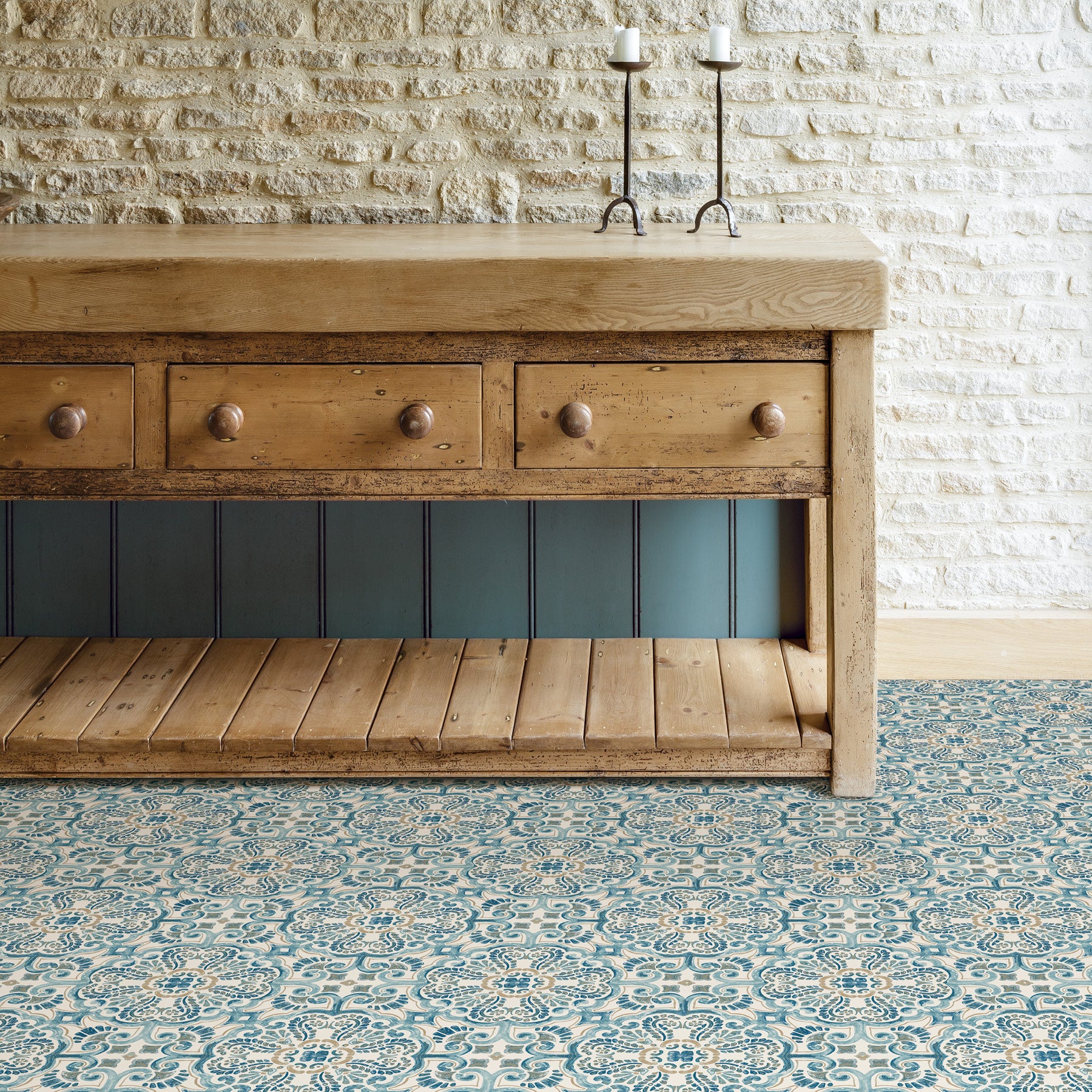 Fontaine Floor Tiles in a room setting