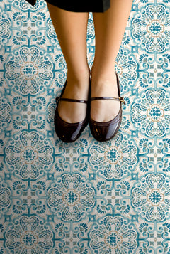 Fontaine Floor Tiles in a room setting