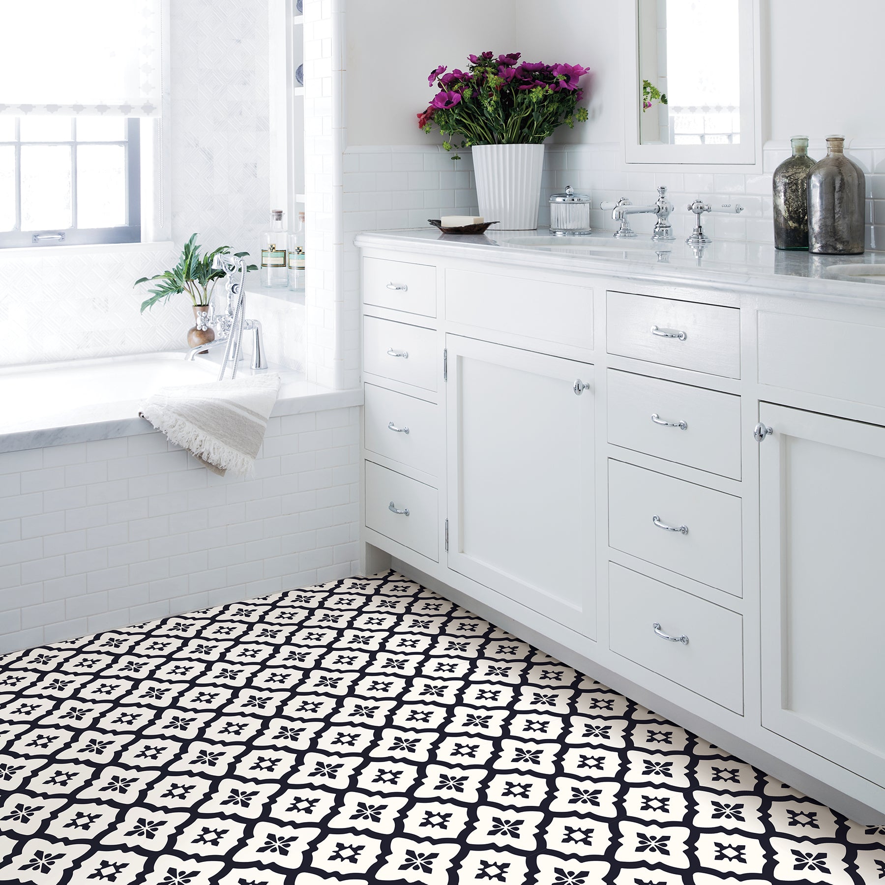 Comet Floor Tiles in a room setting