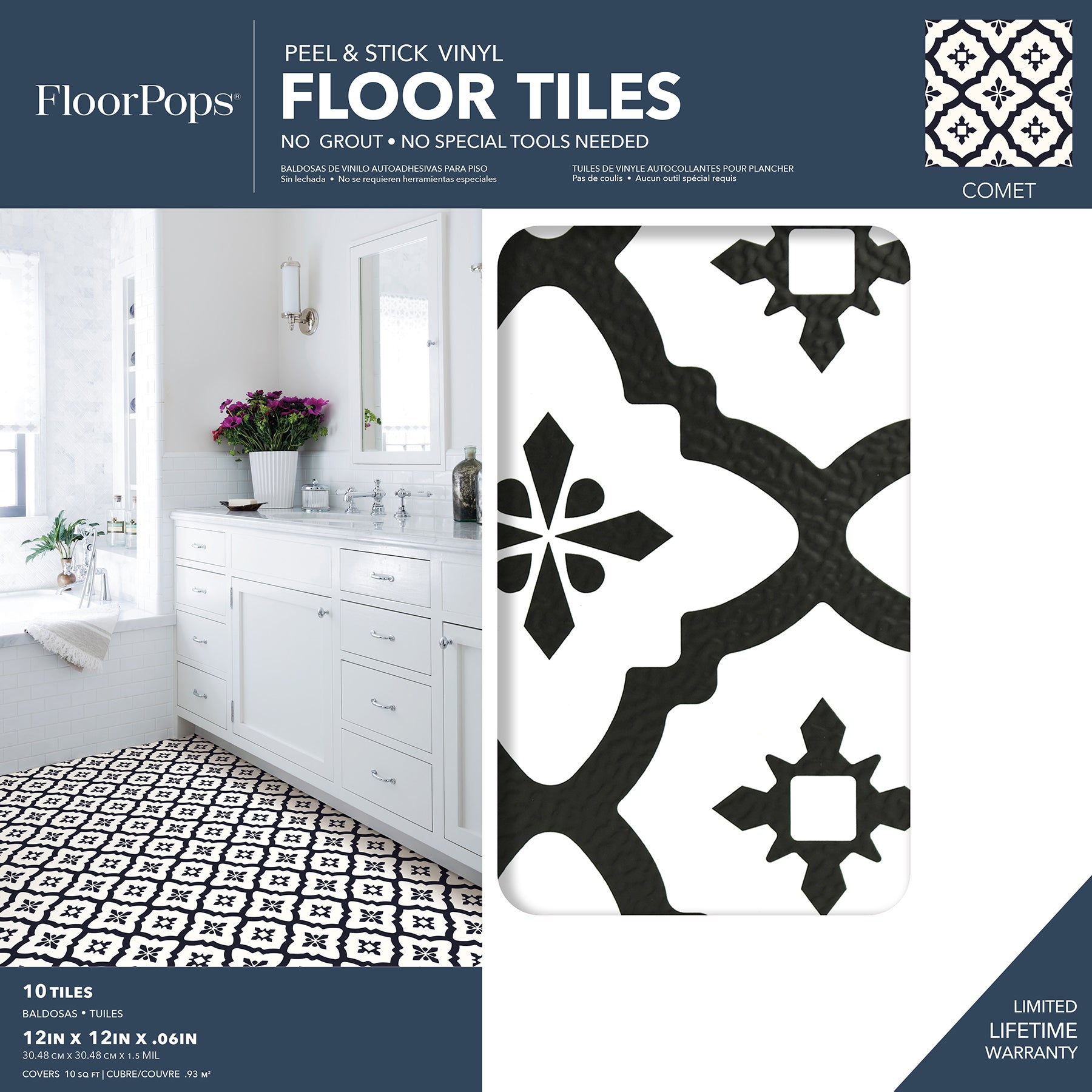 Comet Floor Tiles - packaging