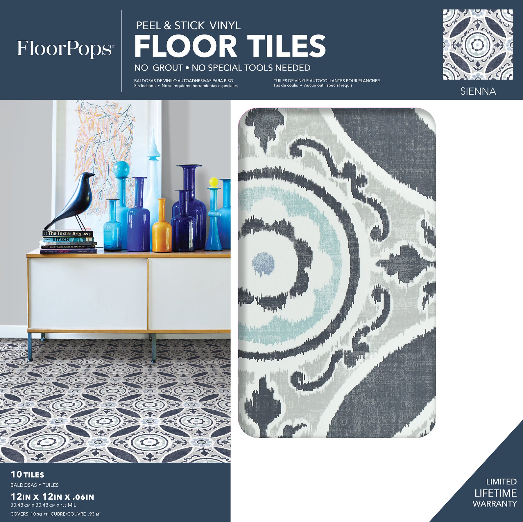 Sienna Floor Tiles - packaging