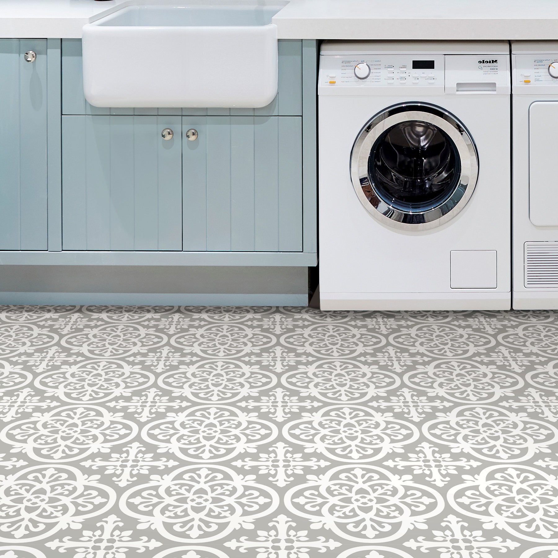 Medina Floor Tiles in a room setting
